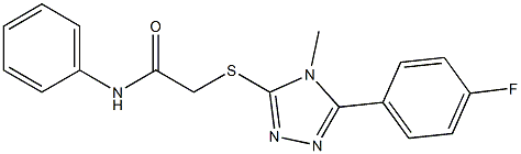 2-[[5-(4-fluorophenyl)-4-methyl-1,2,4-triazol-3-yl]sulfanyl]-N-phenylacetamide Structure
