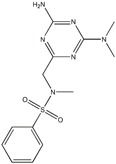 N-[[4-amino-6-(dimethylamino)-1,3,5-triazin-2-yl]methyl]-N-methylbenzenesulfonamide 구조식 이미지