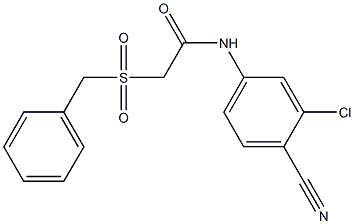 2-benzylsulfonyl-N-(3-chloro-4-cyanophenyl)acetamide Structure