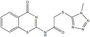 2-(1-methyltetrazol-5-yl)sulfanyl-N-(4-oxo-1,3-benzothiazin-2-yl)acetamide Structure