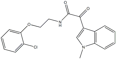 N-[2-(2-chlorophenoxy)ethyl]-2-(1-methylindol-3-yl)-2-oxoacetamide Structure