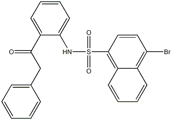 4-bromo-N-[2-(2-phenylacetyl)phenyl]naphthalene-1-sulfonamide 구조식 이미지