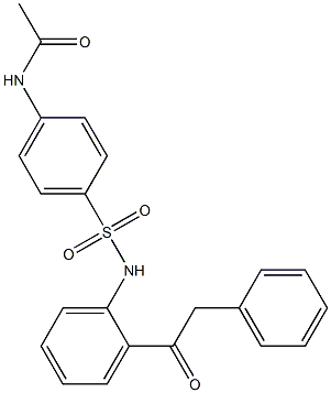 N-[4-[[2-(2-phenylacetyl)phenyl]sulfamoyl]phenyl]acetamide 구조식 이미지