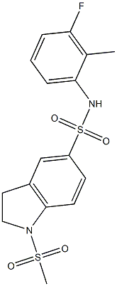 N-(3-fluoro-2-methylphenyl)-1-methylsulfonyl-2,3-dihydroindole-5-sulfonamide Structure