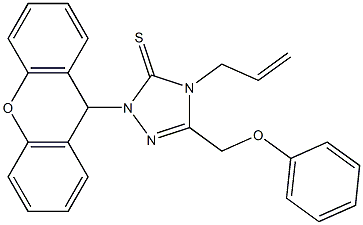 5-(phenoxymethyl)-4-prop-2-enyl-2-(9H-xanthen-9-yl)-1,2,4-triazole-3-thione 구조식 이미지