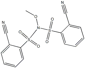 2-cyano-N-(2-cyanophenyl)sulfonyl-N-methoxybenzenesulfonamide Structure
