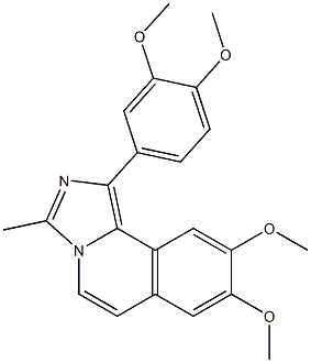 1-(3,4-dimethoxyphenyl)-8,9-dimethoxy-3-methylimidazo[5,1-a]isoquinoline 구조식 이미지