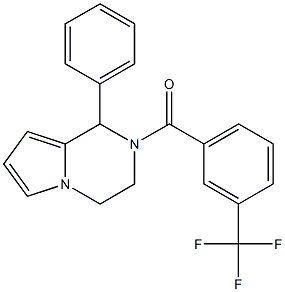 (1-phenyl-3,4-dihydro-1H-pyrrolo[1,2-a]pyrazin-2-yl)-[3-(trifluoromethyl)phenyl]methanone 구조식 이미지