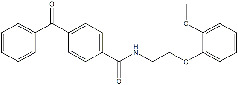 4-benzoyl-N-[2-(2-methoxyphenoxy)ethyl]benzamide Structure
