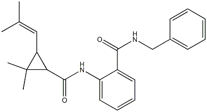 N-benzyl-2-[[2,2-dimethyl-3-(2-methylprop-1-enyl)cyclopropanecarbonyl]amino]benzamide 구조식 이미지