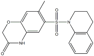 6-(3,4-dihydro-2H-quinolin-1-ylsulfonyl)-7-methyl-4H-1,4-benzoxazin-3-one Structure