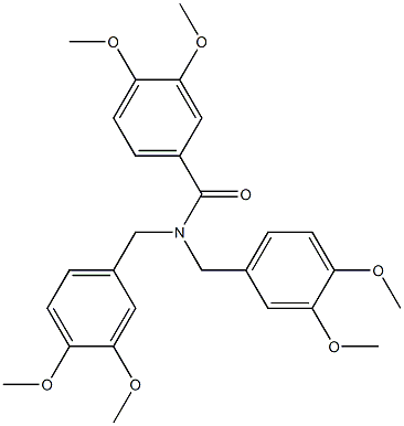 N,N-bis[(3,4-dimethoxyphenyl)methyl]-3,4-dimethoxybenzamide 구조식 이미지