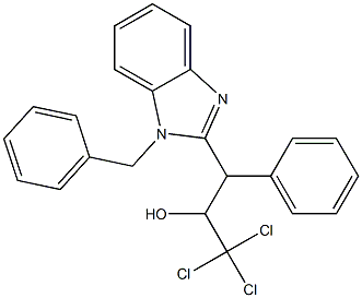 3-(1-benzylbenzimidazol-2-yl)-1,1,1-trichloro-3-phenylpropan-2-ol 구조식 이미지