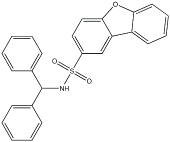 N-benzhydryldibenzofuran-2-sulfonamide Structure