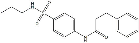 3-phenyl-N-[4-(propylsulfamoyl)phenyl]propanamide Structure