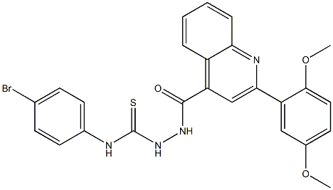 1-(4-bromophenyl)-3-[[2-(2,5-dimethoxyphenyl)quinoline-4-carbonyl]amino]thiourea Structure