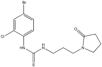 1-(4-bromo-2-chlorophenyl)-3-[3-(2-oxopyrrolidin-1-yl)propyl]thiourea Structure