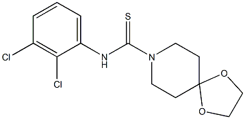 N-(2,3-dichlorophenyl)-1,4-dioxa-8-azaspiro[4.5]decane-8-carbothioamide Structure