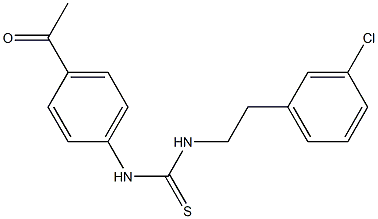 1-(4-acetylphenyl)-3-[2-(3-chlorophenyl)ethyl]thiourea 구조식 이미지