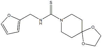 N-(furan-2-ylmethyl)-1,4-dioxa-8-azaspiro[4.5]decane-8-carbothioamide Structure