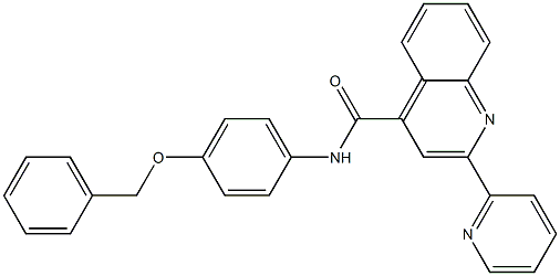 N-(4-phenylmethoxyphenyl)-2-pyridin-2-ylquinoline-4-carboxamide 구조식 이미지