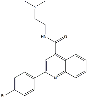 2-(4-bromophenyl)-N-[2-(dimethylamino)ethyl]quinoline-4-carboxamide 구조식 이미지