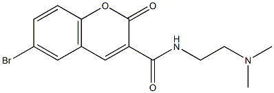 6-bromo-N-[2-(dimethylamino)ethyl]-2-oxochromene-3-carboxamide Structure