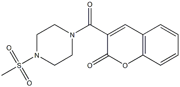 3-(4-methylsulfonylpiperazine-1-carbonyl)chromen-2-one 구조식 이미지