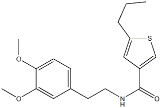 N-[2-(3,4-dimethoxyphenyl)ethyl]-5-propylthiophene-3-carboxamide 구조식 이미지