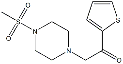 1-(4-methylsulfonylpiperazin-1-yl)-2-thiophen-2-ylethanone Structure