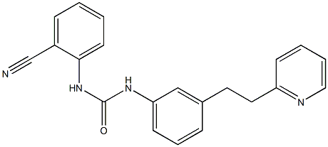 1-(2-cyanophenyl)-3-[3-(2-pyridin-2-ylethyl)phenyl]urea 구조식 이미지