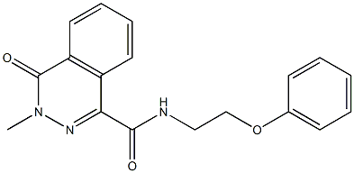 3-methyl-4-oxo-N-(2-phenoxyethyl)phthalazine-1-carboxamide 구조식 이미지