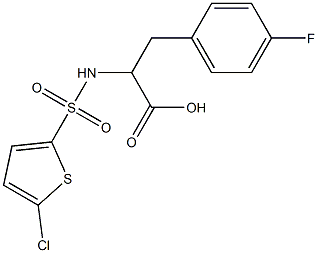 2-[(5-chlorothiophen-2-yl)sulfonylamino]-3-(4-fluorophenyl)propanoic acid 구조식 이미지