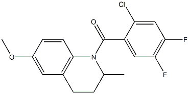 (2-chloro-4,5-difluorophenyl)-(6-methoxy-2-methyl-3,4-dihydro-2H-quinolin-1-yl)methanone Structure