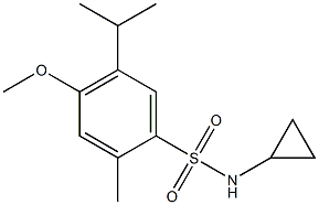 N-cyclopropyl-4-methoxy-2-methyl-5-propan-2-ylbenzenesulfonamide 구조식 이미지