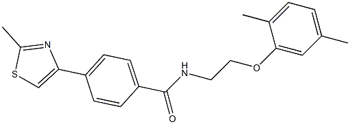 N-[2-(2,5-dimethylphenoxy)ethyl]-4-(2-methyl-1,3-thiazol-4-yl)benzamide Structure