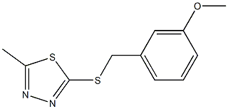 2-[(3-methoxyphenyl)methylsulfanyl]-5-methyl-1,3,4-thiadiazole 구조식 이미지