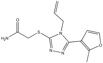 2-[[5-(2-methylfuran-3-yl)-4-prop-2-enyl-1,2,4-triazol-3-yl]sulfanyl]acetamide Structure