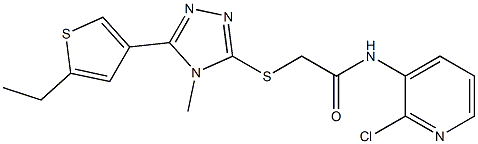 N-(2-chloropyridin-3-yl)-2-[[5-(5-ethylthiophen-3-yl)-4-methyl-1,2,4-triazol-3-yl]sulfanyl]acetamide Structure