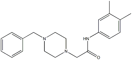 2-(4-benzylpiperazin-1-yl)-N-(3,4-dimethylphenyl)acetamide Structure