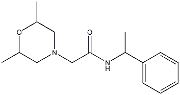 2-(2,6-dimethylmorpholin-4-yl)-N-(1-phenylethyl)acetamide Structure