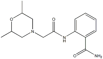 2-[[2-(2,6-dimethylmorpholin-4-yl)acetyl]amino]benzamide 구조식 이미지