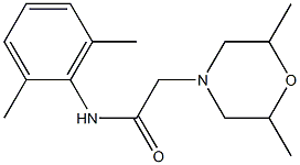 2-(2,6-dimethylmorpholin-4-yl)-N-(2,6-dimethylphenyl)acetamide 구조식 이미지