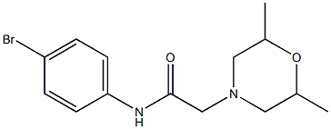 N-(4-bromophenyl)-2-(2,6-dimethylmorpholin-4-yl)acetamide Structure