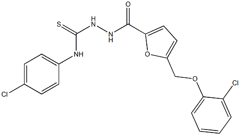 1-[[5-[(2-chlorophenoxy)methyl]furan-2-carbonyl]amino]-3-(4-chlorophenyl)thiourea Structure