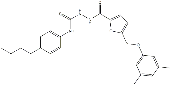 1-(4-butylphenyl)-3-[[5-[(3,5-dimethylphenoxy)methyl]furan-2-carbonyl]amino]thiourea 구조식 이미지