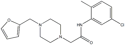 N-(5-chloro-2-methylphenyl)-2-[4-(furan-2-ylmethyl)piperazin-1-yl]acetamide 구조식 이미지
