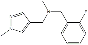 1-(2-fluorophenyl)-N-methyl-N-[(1-methylpyrazol-4-yl)methyl]methanamine Structure