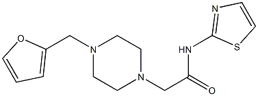 2-[4-(furan-2-ylmethyl)piperazin-1-yl]-N-(1,3-thiazol-2-yl)acetamide Structure