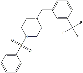 1-(benzenesulfonyl)-4-[[3-(trifluoromethyl)phenyl]methyl]piperazine Structure